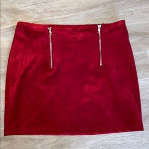 NWT suede mini skirt